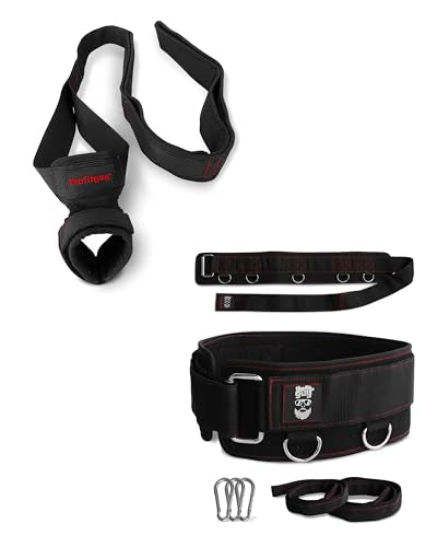 THEFITGUY Flexibility & Strength Bundle – Multi-Attachment Cable Machine Belt and Quads Stretcher Strap for Dynamic Training and Recovery