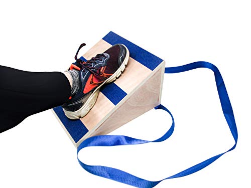 Trademark Innovations Calf Board Wedge Incline Slant Board Stretcher with Strap