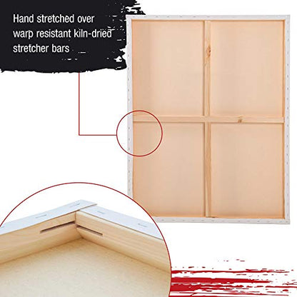 U.S. Art Supply X-Large Stretched Canvas for Painting 30x40 inch Gallery Depth 1-1/2" Thick, 2-Pack - 12oz Acrylic Gesso Triple Primed, Professional Artist Quality, 100% Cotton - Oil, Pouring Paint - size: 30" x 40"