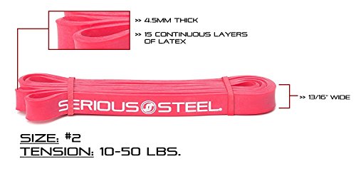 Serious Steel 41" Assisted Pull-up Band, Heavy Duty Resistance Band Sets, Stretching, Powerlifting, Resistance Training and Pull Up Assistance Bands - color: 3-Band Set (#1 #2 #3)