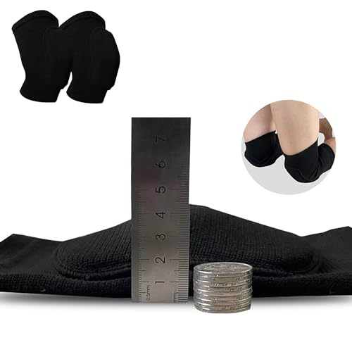 YYaaloa Knee Pads Sponge Knee Brace Breathable Flexible Elastic Knee Support for Volleyball, Dancing, Football, Yoga, Basketball, and Skating (Medium, Black 1Pair) - color: Black 1Pair