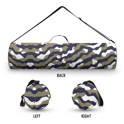Yoga Mat Bag for Women & Men Full-Zip Yoga Mat Carrier Bag for Class Workout Park with Adjustable Strap - color: Camouflage American Flag