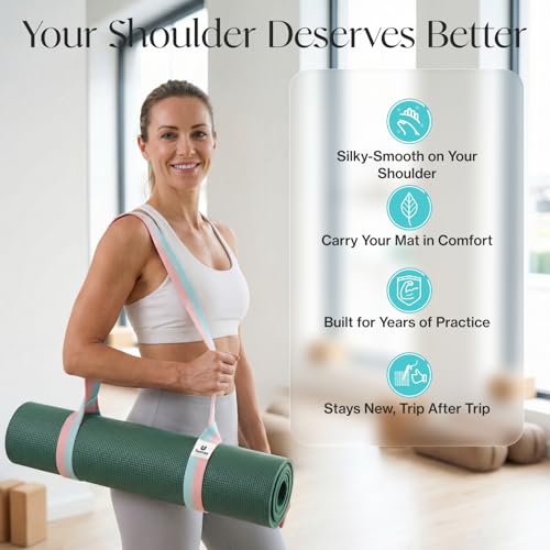 Tumaz Yoga Mat Strap Adjustable Carrier for All Yoga Mats, 2 Sizes - color: 10. Classic Blue, size: 64 IN