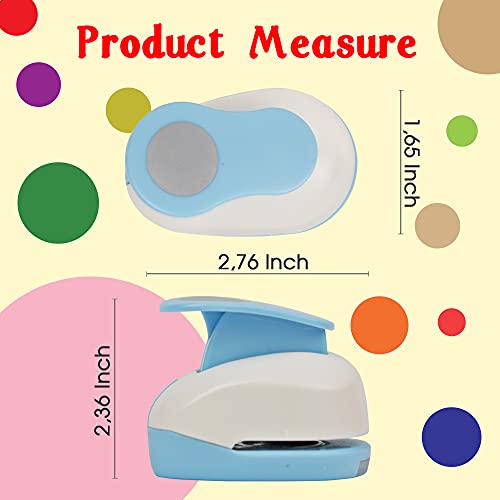 Ecohu Circle Hole Punch for Craft Sizeout 1inch, Paper Punch Shapes, Craft Lever Punch Handmade, Tool for Scrapbook, Festival Cards, DIY Arts. Use 80-200g Craft Paper.