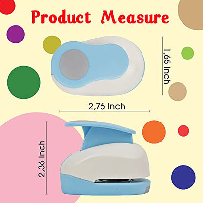 Ecohu Circle Hole Punch for Craft Sizeout 1inch, Paper Punch Shapes, Craft Lever Punch Handmade, Tool for Scrapbook, Festival Cards, DIY Arts. Use 80-200g Craft Paper.