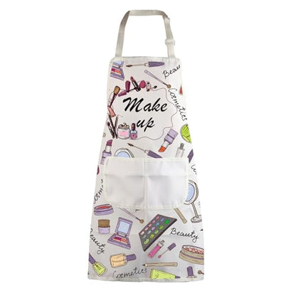 MBMSO Makeup Artist Aprons with Pockets Makeup Apron for Artist Esthetician Gift Cosmetology Student Gift Aprons - color: Makeup Artist Apron-w