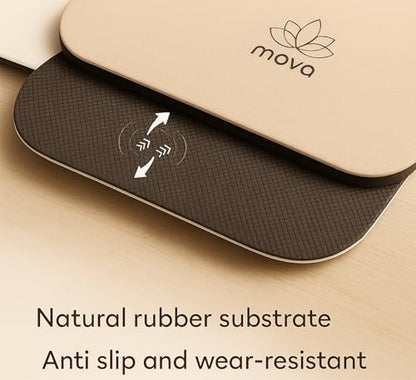 Clean Yoga Mat - Extra Long Non-Slip PU & Natural Rubber, 4.5mm Thick, Eco-Friendly Yoga Mat for Hot Yoga, Pilates & Home Workout - color: Blush Pink