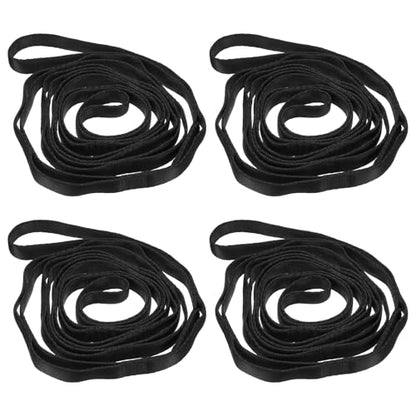 PATIKIL Daisy Chain Straps, Strong Climbing Strap Adjustable Nylon Chain Sling with Loops for Aerial Yoga Hammock Swing - color: Black, size: 71 Inch