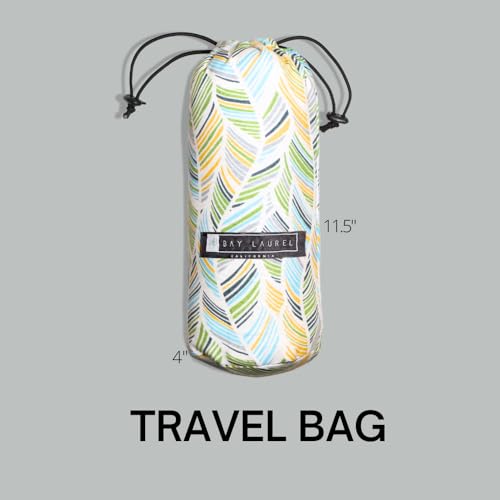 BAY LAUREL Turkish Beach Towel with Travel Bag 39 x 71 Quick Dry Sand Free Lightweight Large Oversized Towels Light - color: Lava With Yellow Floral Bag