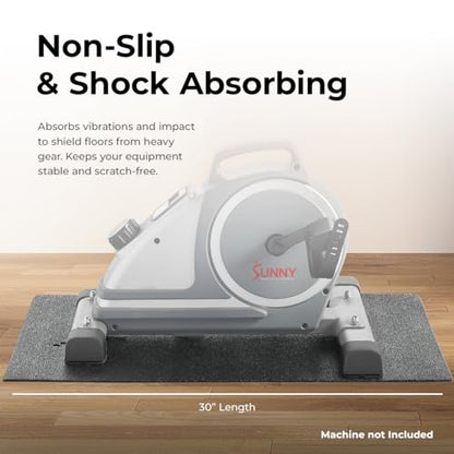 Sunny Health & Fitness Equipment Mats, Home Gym Floor Protection, 4 Sizes | Non-Slip, Protects Floors/Equipment, Absorbs Vibration, Sweat-Resistant, High-Density Foam, For Different-Sized Machines - style: Extra Small 30”