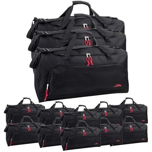 Lightweight Canvas Duffle Bags for Men & Women For Traveling, the Gym, and as Sports Equipment Bag/Organizer - color: All Black Pack