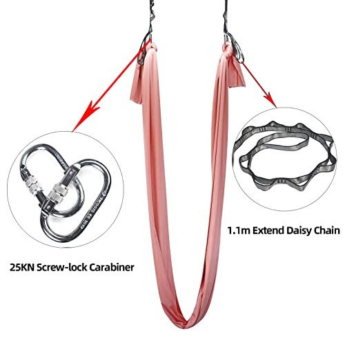 PRIOR FITNESS Aerial Yoga Hammock Rigging Daisy Chain & Carabiner w/CE Cert