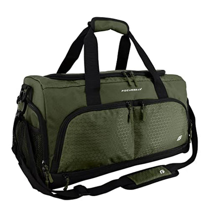 Ultimate Gym Bag 2.0: The Durable Crowdsource Designed Duffel Bag with 10 Optimal Compartments Including Water Resistant Pouch - color: Green, size: Medium (20")