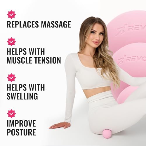 3 in 1 Massage Ball Set - Lacrosse Balls for Myofascial Release, Back Pain Relief, Face Fitness, Trigger Points, Yoga, Physical Therapy, Muscle Recovery and Soft Deep Tissue Massage (Pink) - color: Pink
