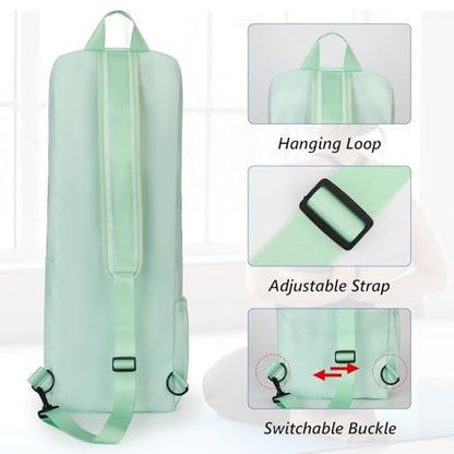 VISEMAN Yoga Mat Bag Carrier Waterproof Yoga Backpack with Multi Pockets, Lightweight Adjustable Yoga Bag for Mat, Yoga Blocks, Yoga Accessories - color: Cyan