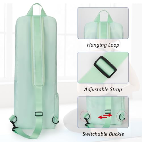 VISEMAN Yoga Mat Bag Carrier Waterproof Yoga Backpack with Multi Pockets, Lightweight Adjustable Yoga Bag for Mat, Yoga Blocks, Yoga Accessories - color: Cyan