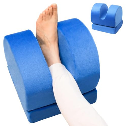 AUROPEAK Knee Replacement Pillow, Adjustable Leg Elevation Pillow, Blue
