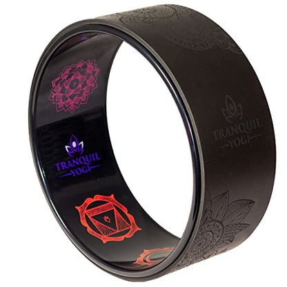 Enlighten Yoga Wheel - Great for Adding Active Strength and Flexibility to Your Exercise and Yoga Practice - color: Black - Ananda