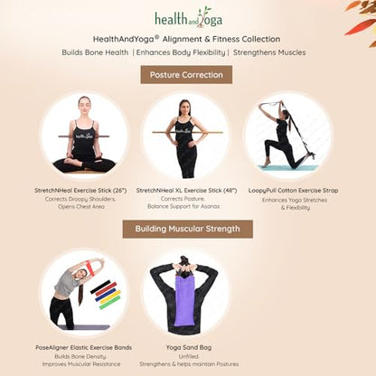 HealthAndYoga(TM) Yoga Sand Bags - Double Bag with Inner Waterproof Bag - Prop for Adding Weight and Support (Purple) - color: Purple