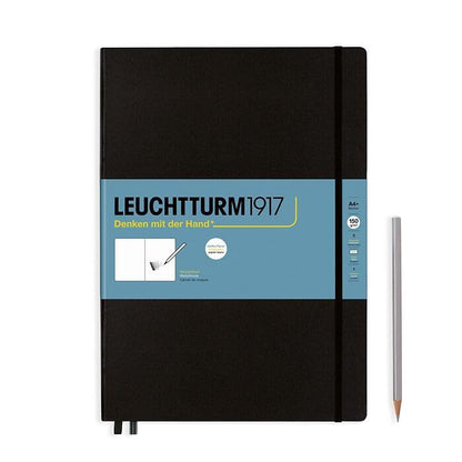 Leuchtturm1917 - Master A4 Hardcover Sketchbook (Black) - 112 Pages of 150g/m² Paper - color: Black, size: Master (A4+)