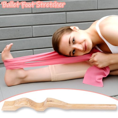 WodGod Professional Wooden Ballet Foot Stretcher Set - Arch Enhancer and Toe Strengthener for Ballet Dancers, Gymnasts, Yoga Practitioners with Portable Bag- Ideal Dance Accessories Gift