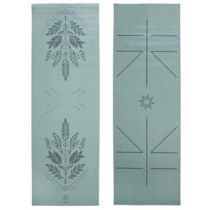 Ascend 6mm Thick Yoga Mat, 72x24in - color: Sage Haven - Printed