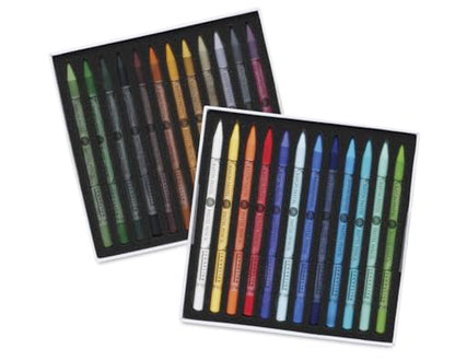 SENNELIER Pastel Pencil Set, 24 Full Size Pencils, Landscape Set, Magnetic Cardboard Box (N132340.03)