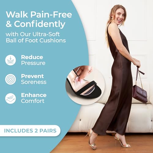 Mind Bodhi Ball of Foot Cushions for Women - 2 Pairs - Clear Gel - color: Clear