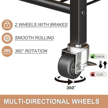 Homeiju Ball Storage Garage Sports Equipment Organizer, Metal, Black