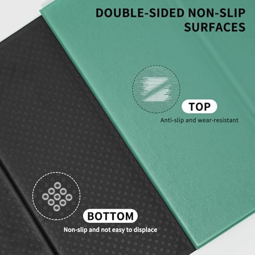 Foldable Yoga Mat Extra Large 74"×31.5" - color: Green+Black