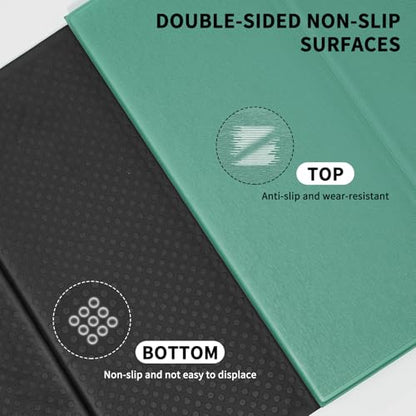 Foldable Yoga Mat Extra Large 74"×31.5" - color: Green+Black