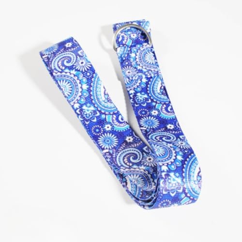 1 Piece Mandala Printed Yoga Strap with D Ring, Non Elastic Nylon Exercise Belt, 72 x 1.5 Inch Durable Workout Strap for Pilates, Back Stretching and Body Training