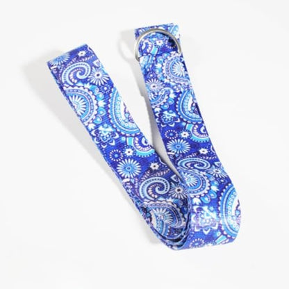 1 Piece Mandala Printed Yoga Strap with D Ring, Non Elastic Nylon Exercise Belt, 72 x 1.5 Inch Durable Workout Strap for Pilates, Back Stretching and Body Training