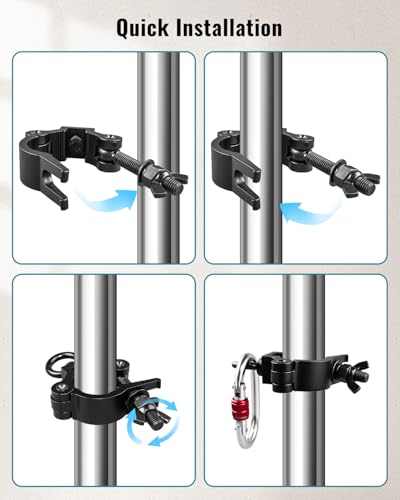 Pole Dancing Hanging Clamp with Carabiner for Aerial Silks, Fitness, Yoga