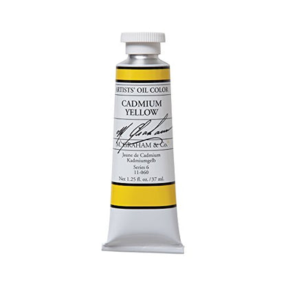 M. Graham Artist Oil Paint Cadmium Yellow 1.25oz/37ml Tube - color: Cadmium Yellow, size: 1.25 Fl Oz (Pack of 1)