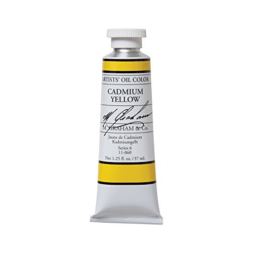 M. Graham Artist Oil Paint Cadmium Yellow 1.25oz/37ml Tube - color: Cadmium Yellow, size: 1.25 Fl Oz (Pack of 1)