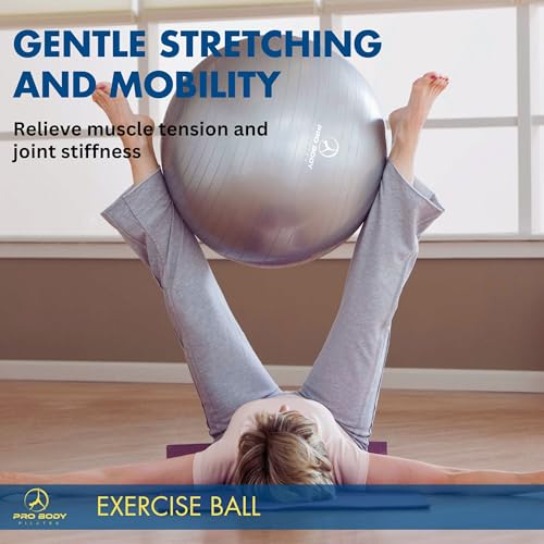 ProBody Pilates Yoga Ball - Gym Grade Exercise Ball - color: Green, size: M: 19-22 inches/48-55 cm