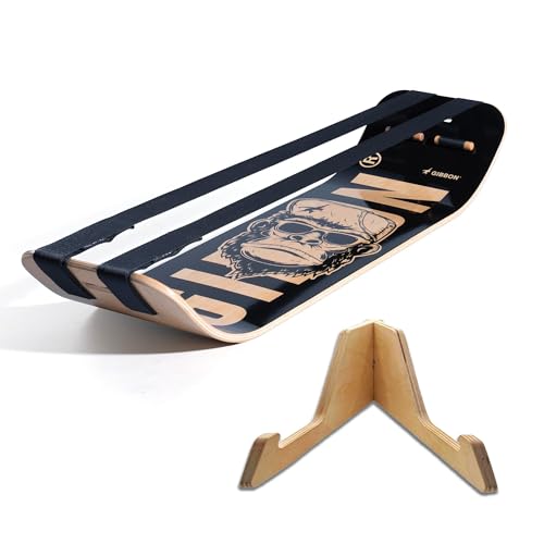 GIBBON SlackBoard, Balance Board Kids & Adults, Slackline Balance Trainer - color: Caesar Plus with Stand