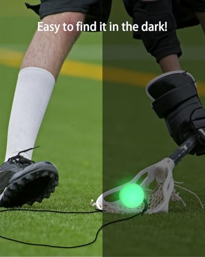Lacrosse Trainer Ball with 2 Elastic Ropes - color: Green (Luminous)
