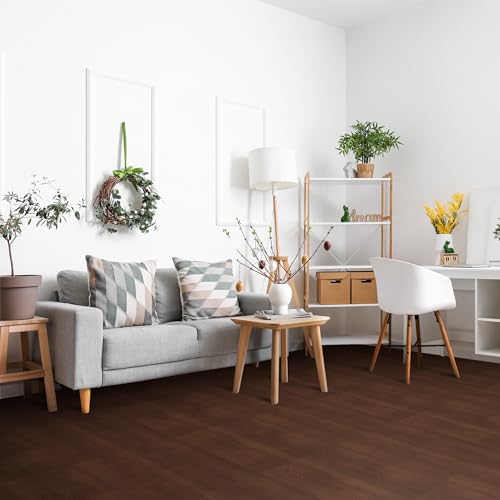 Sorbus Interlocking Wood Grain Foam Floor Tiles (12 Pack, Mahogany) | 3/8-inch EVA floor mats create cushioned foam flooring for playrooms, basements, apartments, trade shows and baby spaces. - color: Mahogany, size: 12 Pack