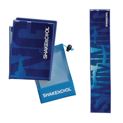 SHAKEitCOOL Original Cooling Towel – Soft, Lightweight, Heat Relief – Perfect for Biking, Running, Yoga, Gym, Gardening – DeepDive - color: Deepdive