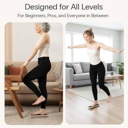 StrongTek Ankle Mobility Board, Wooden Single-Leg Balance Trainer, Non-Slip