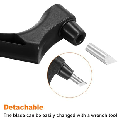 HARFINGTON Craft Cutting Tools 15/30/45 Degree Blades 360 Degree Rotating Blade Stainless Steel Cutter Pen Knife with Mat for DIY Crafts Stencils Scrapbooks, Black - color: Black