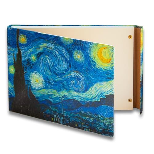 Watercolor Paper Pad — Magnetic Hardcover — 100% Cotton Watercolor Paper, Cold Press 200 GSM — 40 Sheets — Lay-Flat Watercolor Sketchbook — Art Supplies — KIROSKETCH (Starry Night 9x12 inch (A4) - color: Starry Night, size: 9x12 inch (A4)