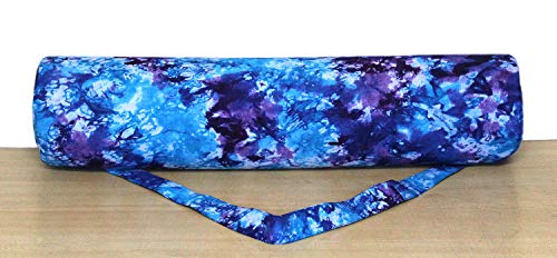 INDIAN CRAFT CASTLE ICC Yoga Mat Bag Carrier Full-Zip Exercise Yoga Mat Carry Bag for Women Men with Multi-Functional Storage Pockets and Adjustable Shoulder Strap 26X6 Inches - style: Purple Tye Dye