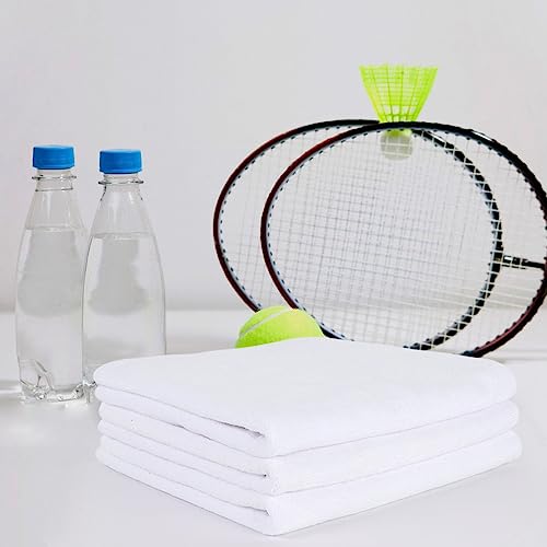 SINLAND Microfiber Gym Towels, Workout Sweat Towel 16x32In - color: Whitex3