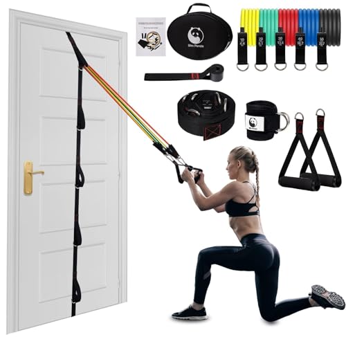 Slim Panda Door Anchor Strap for Resistance Bands - color: 11 Pcs Set（Door Anchor Strap+Resistance Band Set）