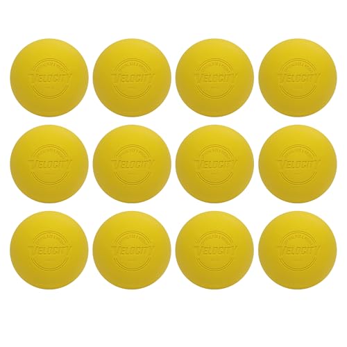 Velocity Lacrosse Balls - 9가지 색상 선택 가능, 1, 2, 3, 6, 18, 60, 120 (케이스) 팩 - color: 옐로우, size: 12 Balls, style: 연습용 공