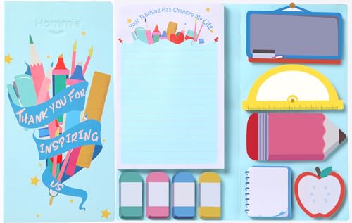 Sticky Notes Set Blackboard Self-Stick Note Pads Teacher Appreciation Gift Writing Memo Pads School Office Supplies - color: Teacher(blue Background)