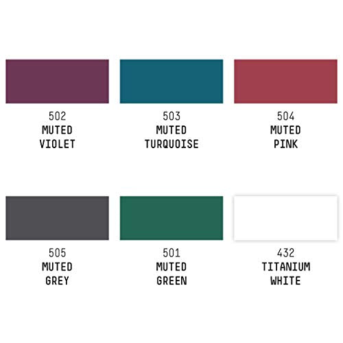 Liquitex Soft Body Acrylic Paint, 6 x 59ml (2-oz), Muted Collection + White | Low Viscosity, Highly Pigmented, Satin Finish, Retains Subtle Brush Strokes, Great Surface Coverage, Highly Versatile - style: Muted Collection 6 x 59ml (2-oz)